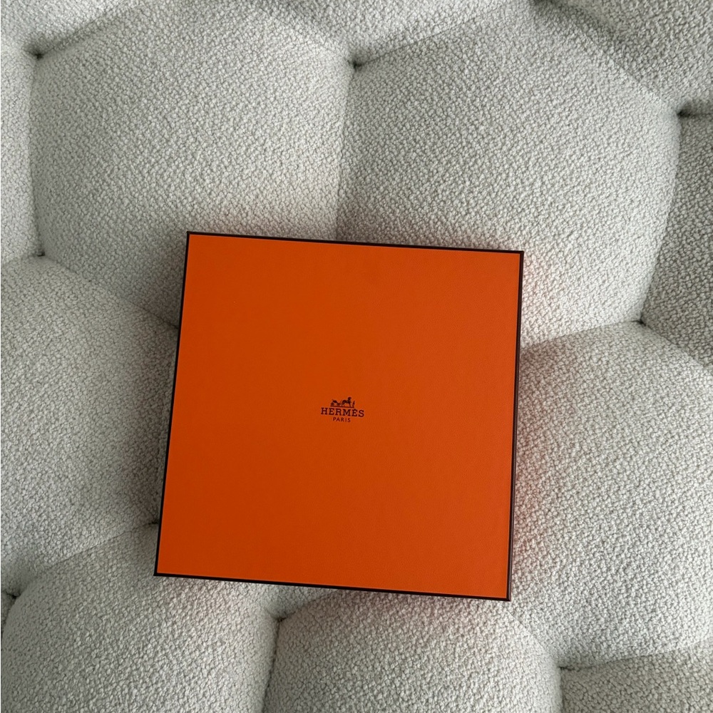 Hermès Orange Scarf Box, 9.5” in x 9.5” in